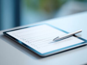 Umbau Startcheck Checkliste auf Tablet