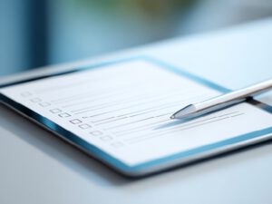 Umbau Check 48 Std. - Checkliste auf Tablet